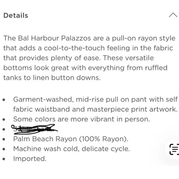 EUC Lilly Pulitzer Bal-Harbour Whisper Blue Mid-Rise Wide Leg Palazzo Pants - Picture 15 of 15